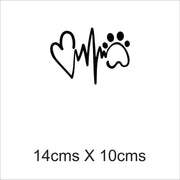 Paw Heartbeat Car Sticker