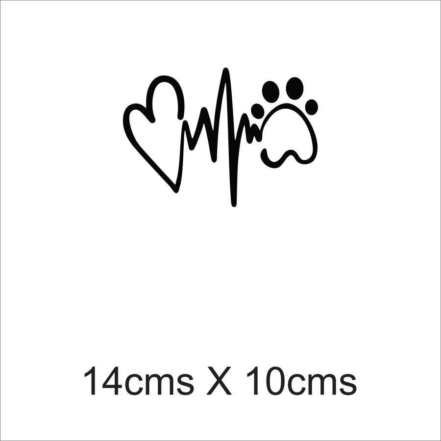Paw Heartbeat Car Sticker