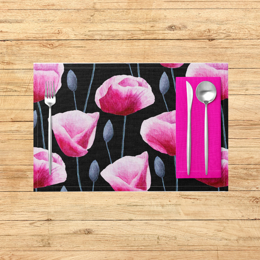 Pink Floral Placemats