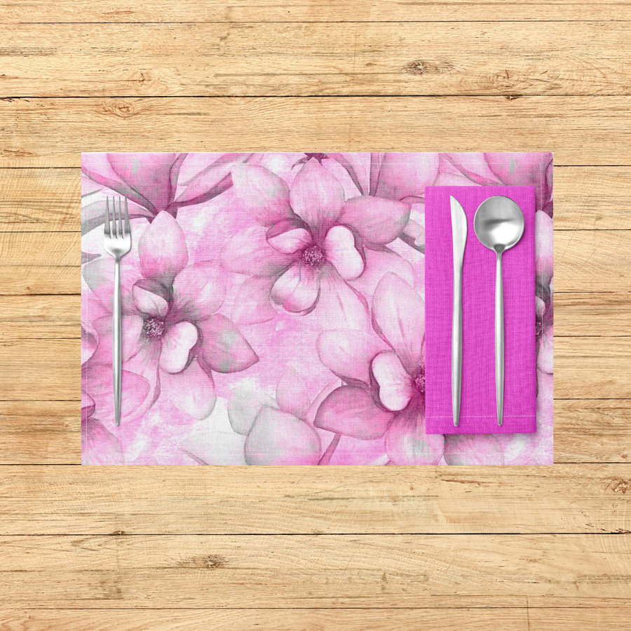 Pink Magnolia Flowers Placemats