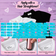 Rainbow and Flowers Clothing Labels