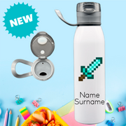 Pixel Games Stainless Steel Personalised Bottle