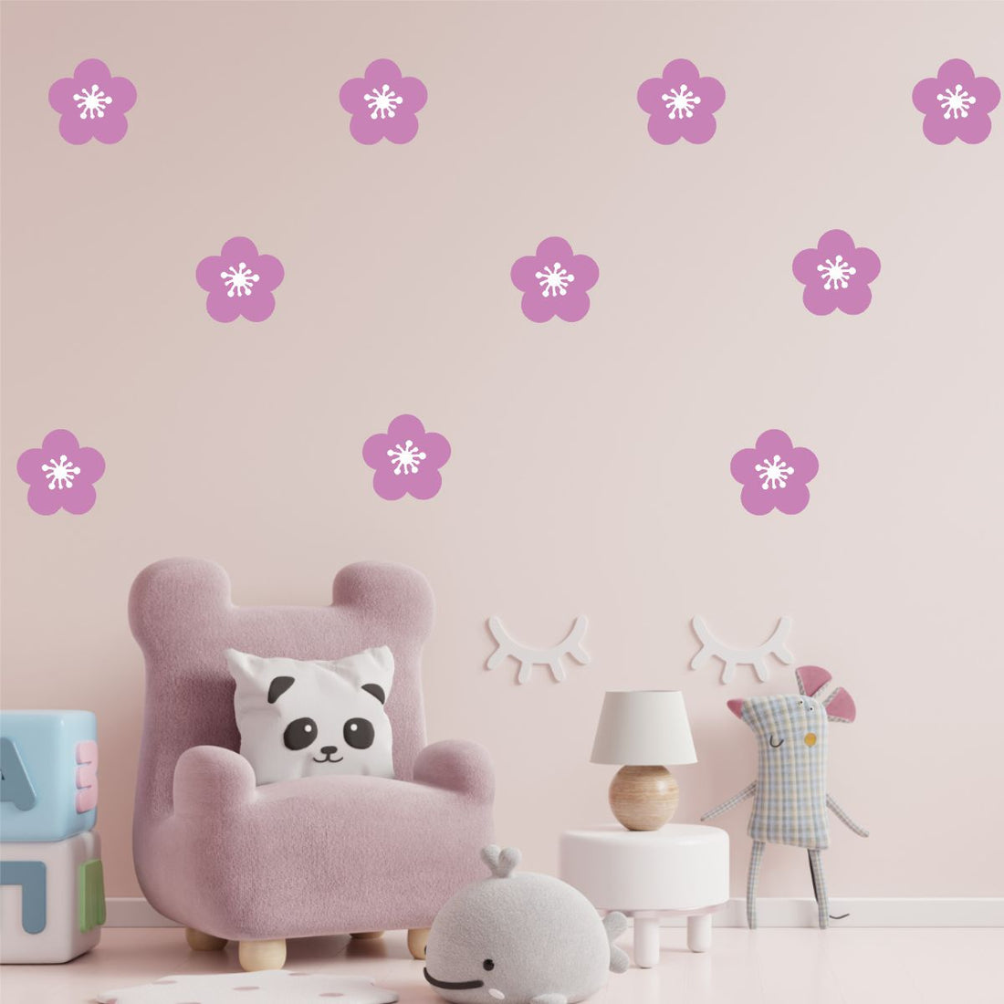 Purple Flower Wall Stickers Coral Designs