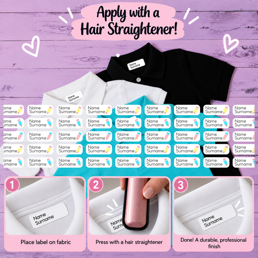 Smart Pencils Clothing Labels
