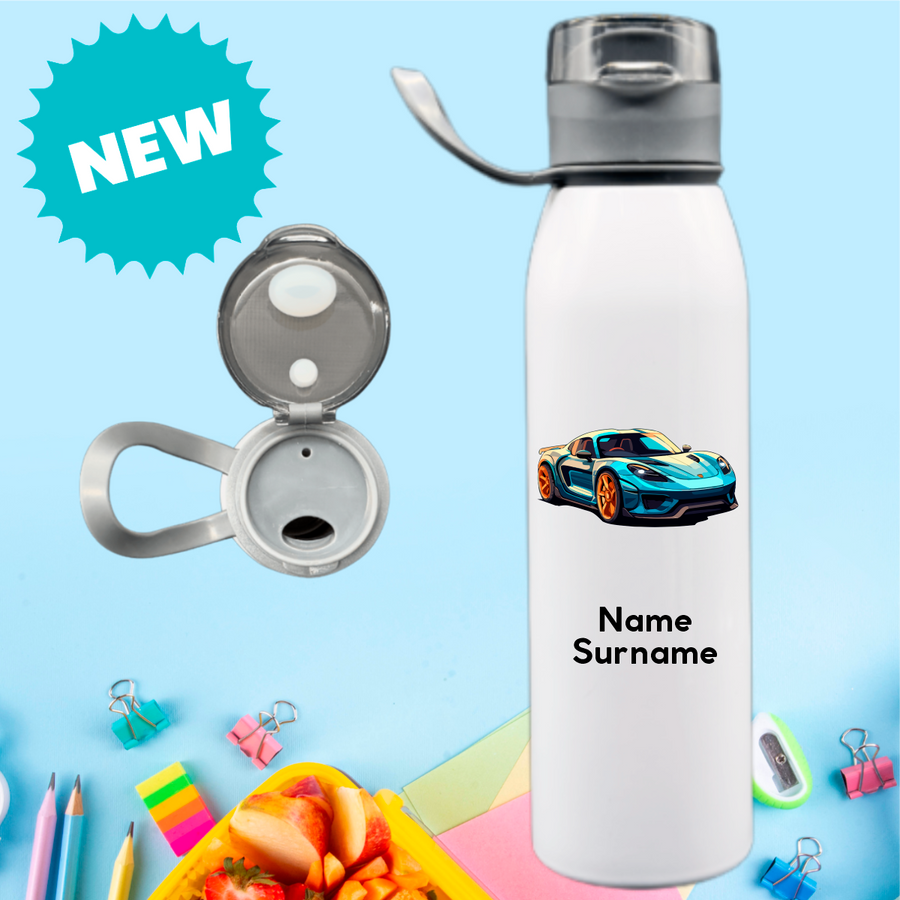 Super Car Stainless Steel Personalised Bottle