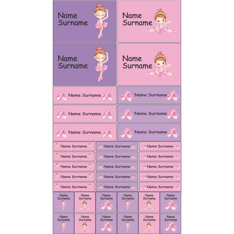 Ballerina Princess Labels