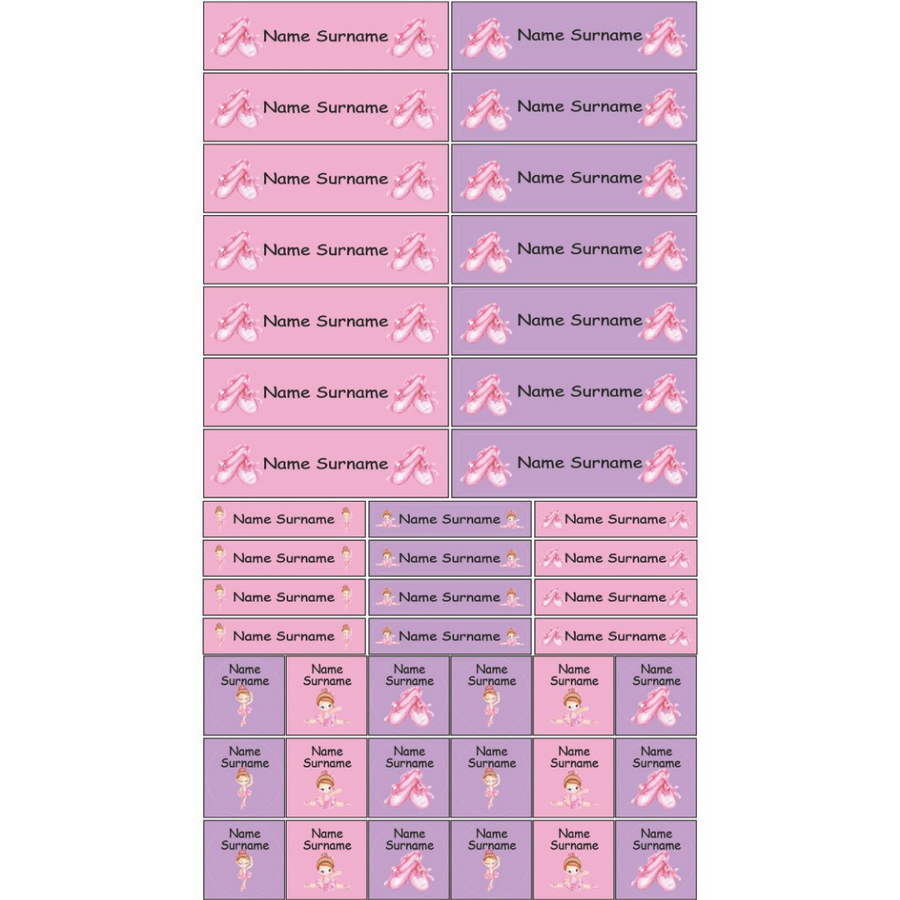 Ballerina Princess Labels