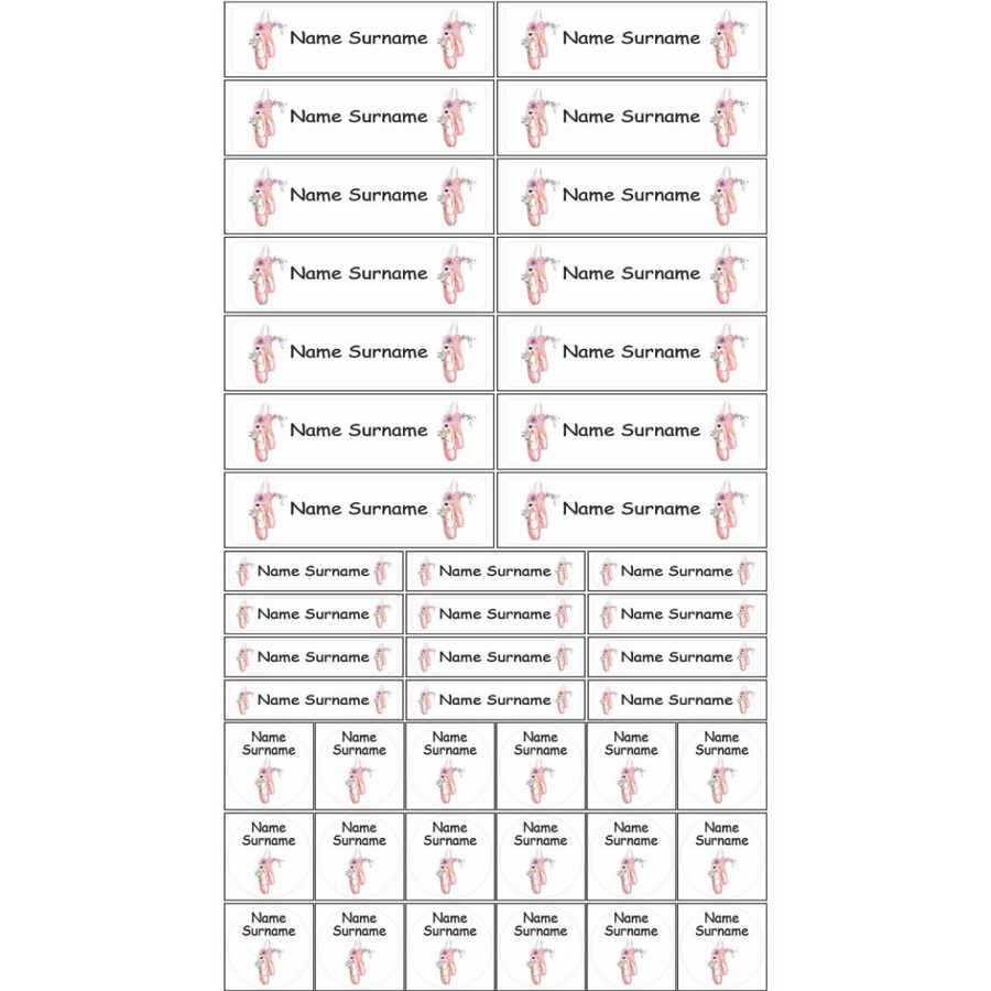 Ballet Time Labels