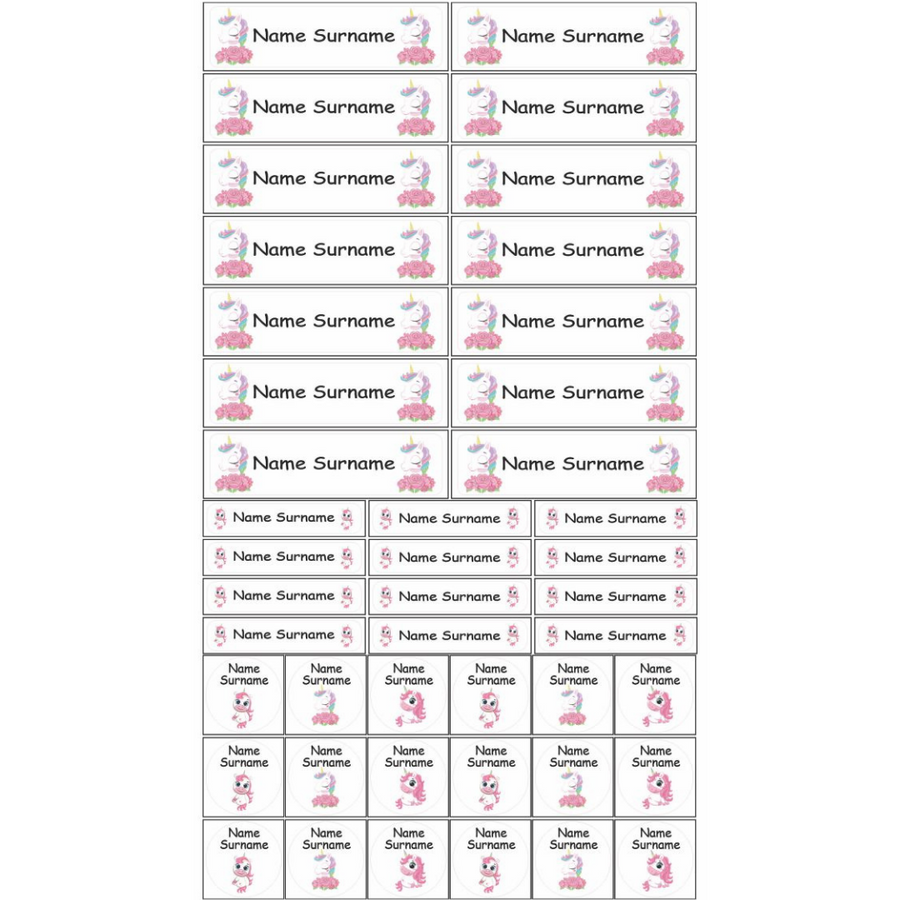 Happy Unicorn Labels