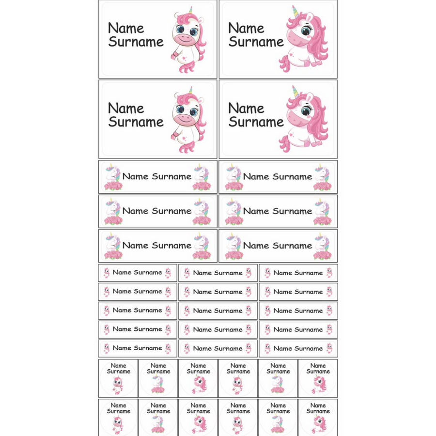 Happy Unicorn Labels