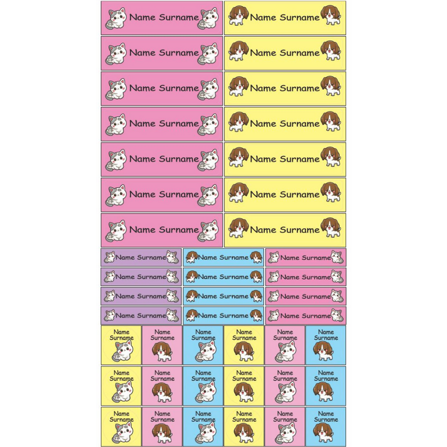 Kitties and Puppies Labels