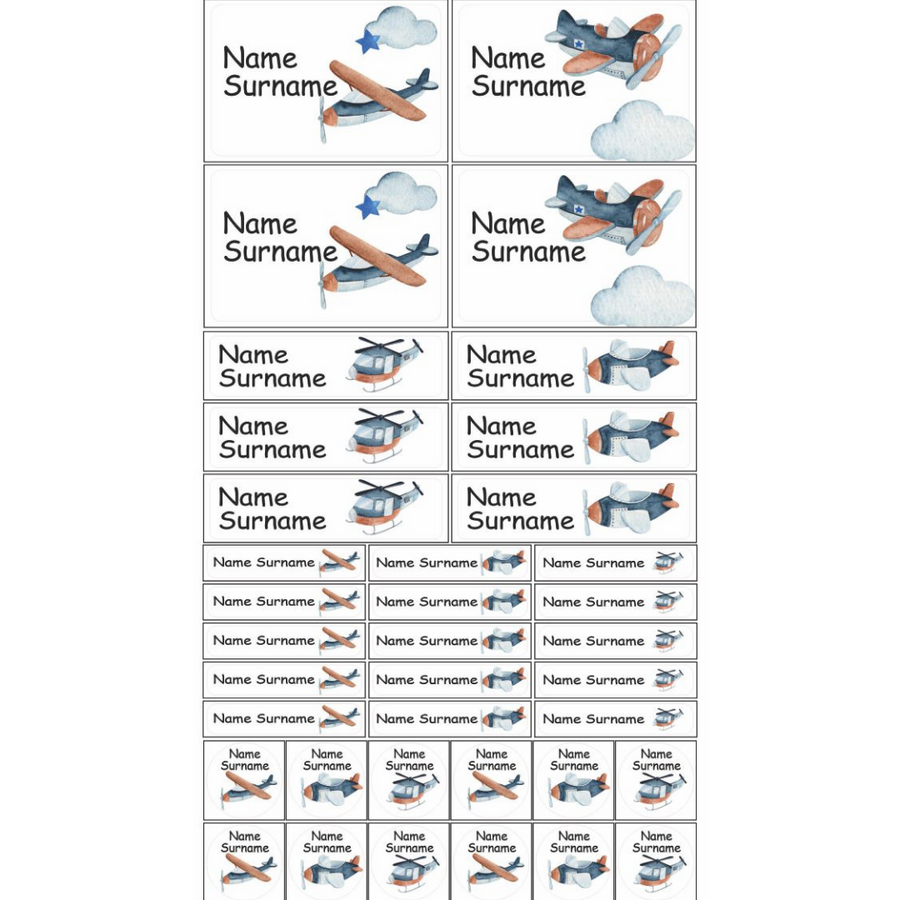 Planes and Things Labels