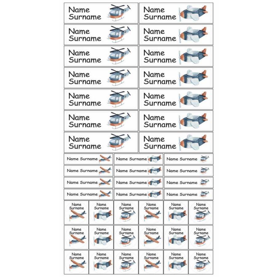 Planes and Things Labels