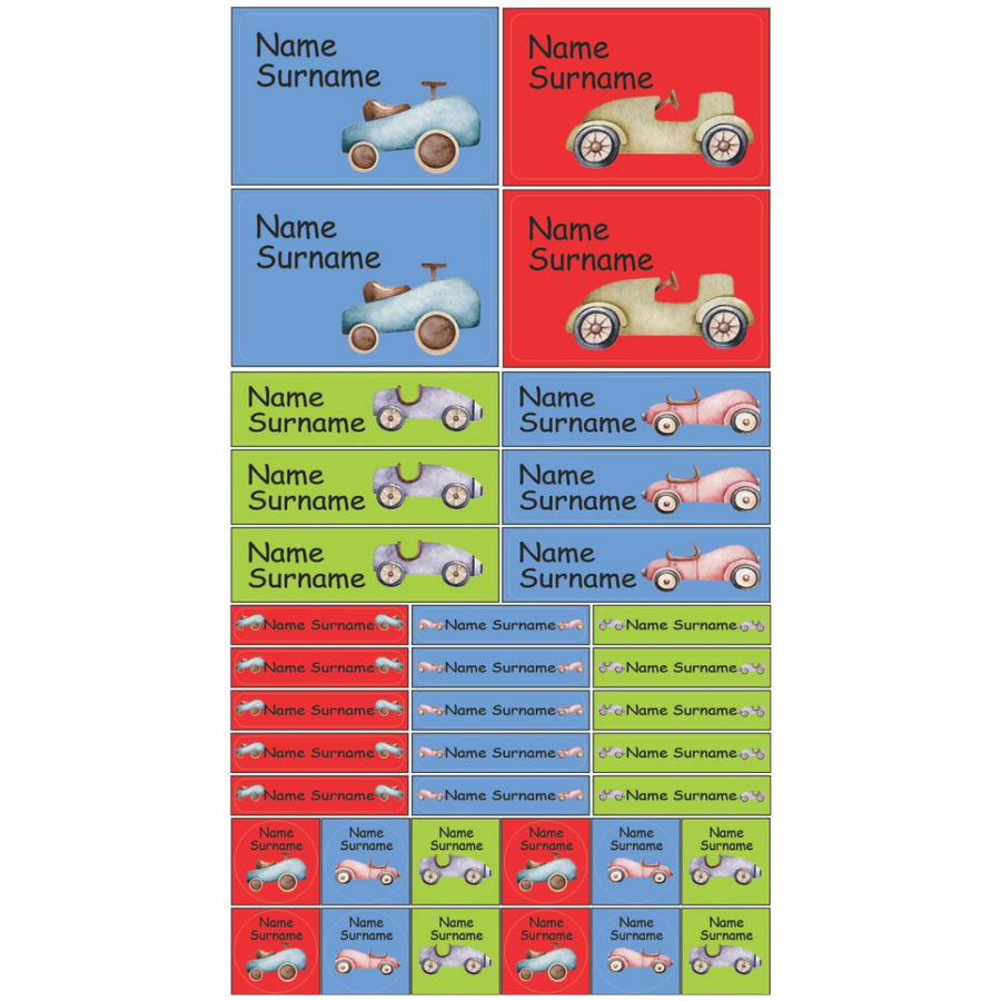 Vintage Cars Labels