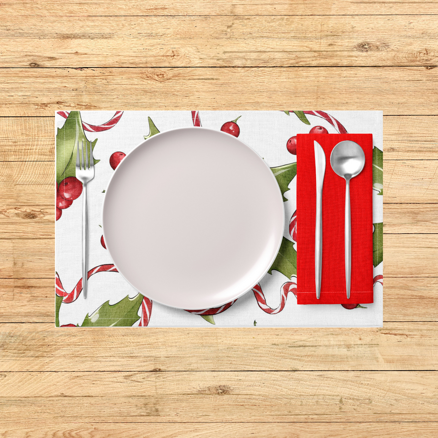 Christmas Leaves PVC Placemats