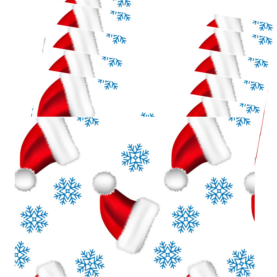 Red Playful Santa Hats PVC Placemats