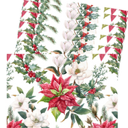 Christmas Floral Pattern PVC Placemats