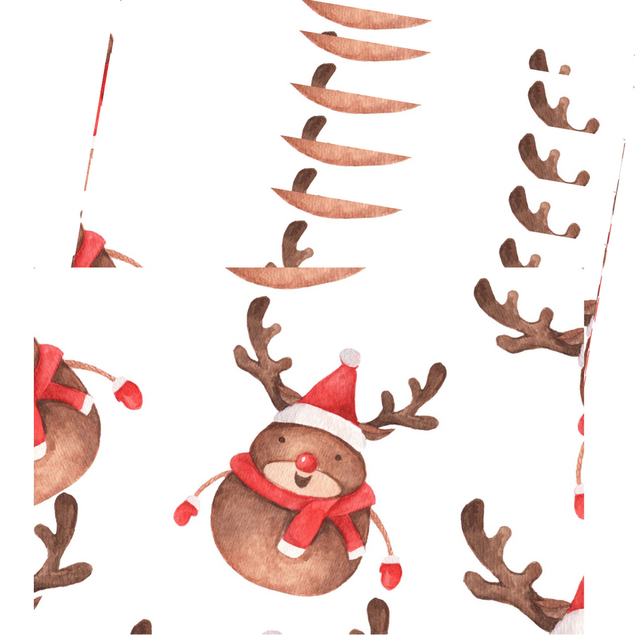 Red Playful Reindeer PVC Placemats