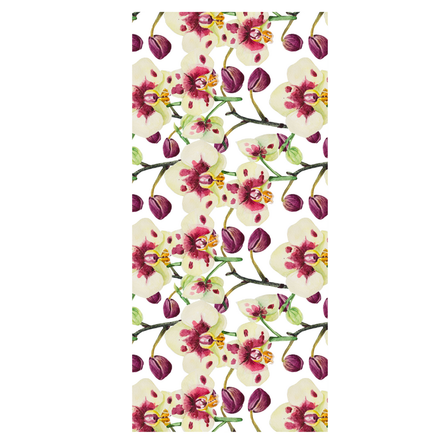 Watercolour Painted Orchids Runner