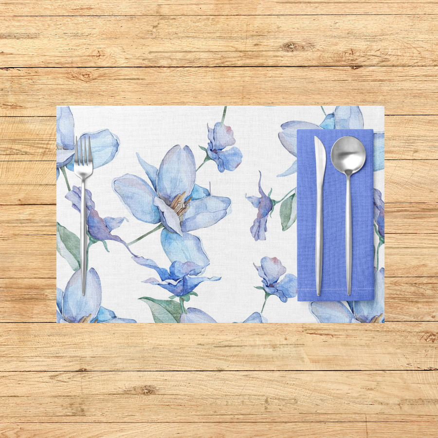 Blue Flowers Placemats