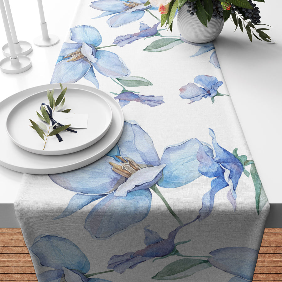 Blue Flowers Runner