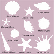 Shell Silhouette Window Stickers