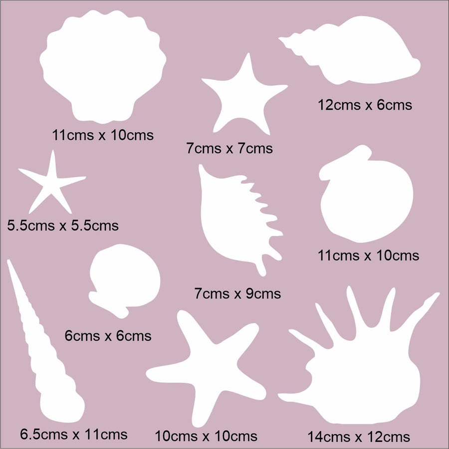 Shell Silhouette Window Stickers