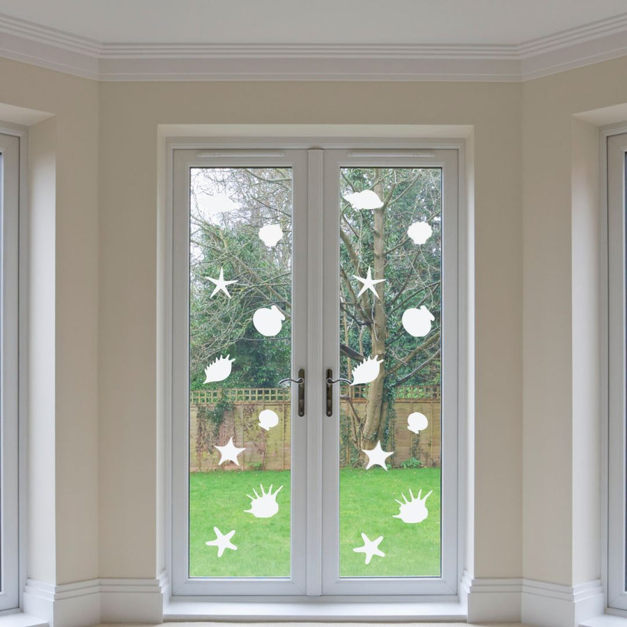 Shell Silhouette Window Stickers