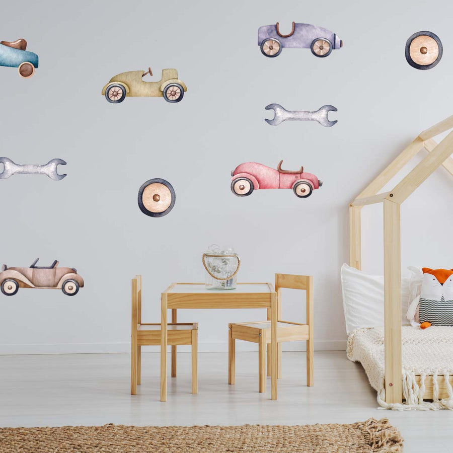 Vintage Car Wall Stickers